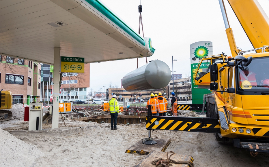 Precisiewerk bij renovatie BP tankstation